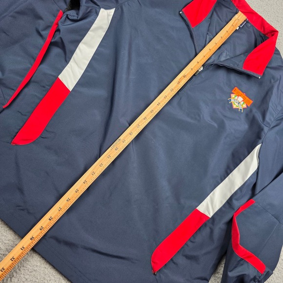 Cooperstown Dreams Park Authentic Mens Large Navy Blue Quarter Zip Windbreaker L - Picture 3 of 8